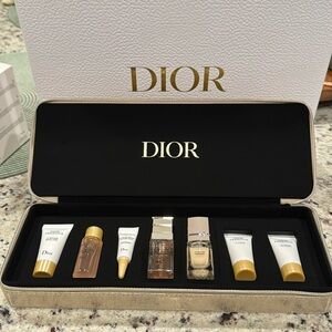 Dior Prestige The Ritual 7 Miniatures Le Nectar Premier Dior Golden Logo Case